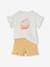T-Shirt & Gingham Shorts Ensemble for Girls WHITE LIGHT SOLID 