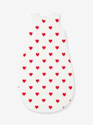 Bedding & Decor-Sleeveless Baby Sleep Bag, Hearts Print, Petit Bateau