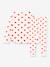 Long Sleeve Heart Pyjamas in Organic Cotton for Girls, by Petit Bateau WHITE LIGHT ALL OVER PRINTED 