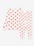 Long Sleeve Heart Pyjamas in Organic Cotton for Girls, by Petit Bateau WHITE LIGHT ALL OVER PRINTED 