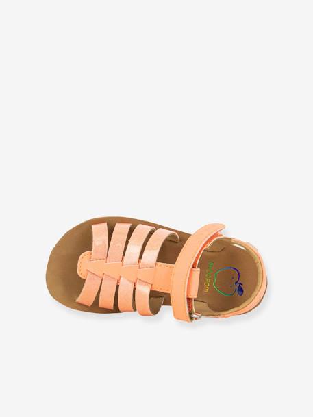 Sandals for Girls, Goa Spart - Reflex by SHOO POM ORANGE LIGHT SOLID 