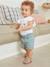 Shorts with Elasticated Waistband, for Babies clay beige+GREEN MEDIUM SOLID 