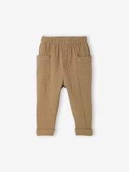 Trousers in Cotton Gauze for Babies