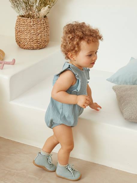 Sleeveless Jumpsuit for Babies Grey+red 