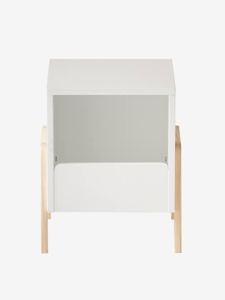 Bedside Table for Kids, Rétro Theme pale pink+WHITE LIGHT SOLID 