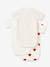Set of 3 Short Sleeve Wrapover Bodysuits with Hearts in Organic Cotton for Newborn Babies, by Petit Bateau WHITE LIGHT TWO COLOR/MULTICOL 