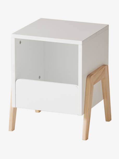 Bedside Table for Kids, Rétro Theme pale pink+WHITE LIGHT SOLID 