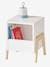 Bedside Table for Kids, Rétro Theme WHITE LIGHT SOLID 