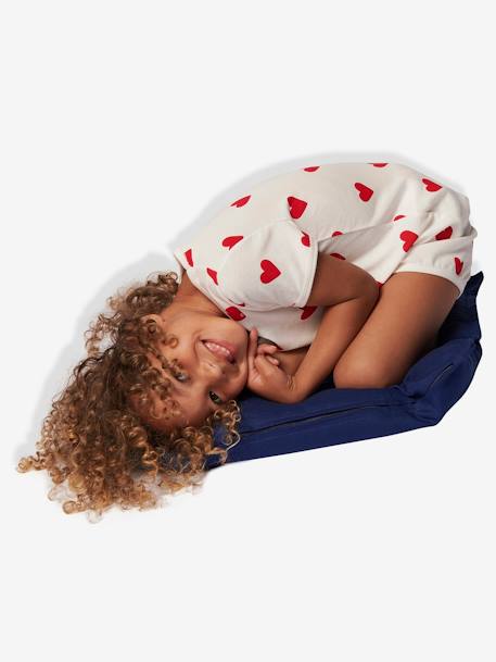 Short Sleeve Heart Pyjamas in Organic Cotton for Girls, by Petit Bateau WHITE LIGHT ALL OVER PRINTED 