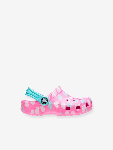Classic Easy Icon Clog for Babies by CROCS(TM) BLUE DARK ALL OVER PRINTED+PINK LIGHT ALL OVER PRINTED 