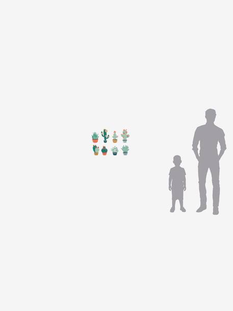 8 Large Cactus Stickers GREEN MEDIUM SOLID WITH DESIG 