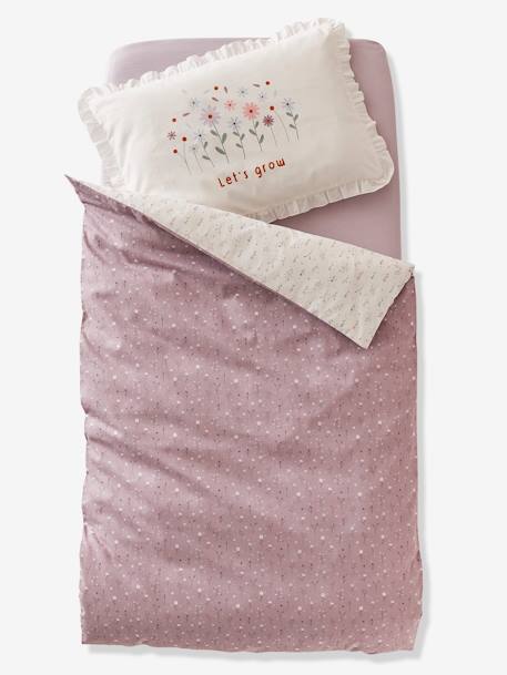 Pillowcase for Babies, Sweet Provence WHITE LIGHT SOLID WITH DESIGN 