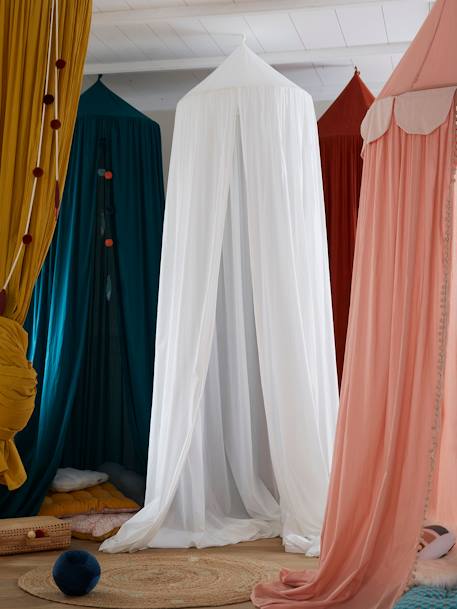 Bed Canopy Set with Glitter Light Pink 