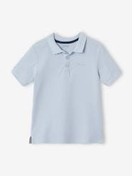 Boys-Tops-Polo Shirts-Short Sleeve Polo Shirt, Embroidery on the Chest, for Boys