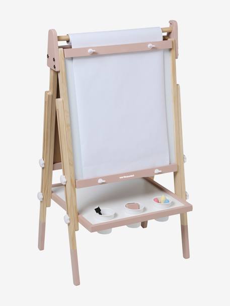 3-in-1 Foldable Board, Adjustable Height  - Wood FSC®100% Certified PINK MEDIUM SOLID+white+Wood/Multi 