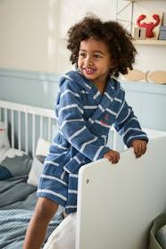 Bedding & Decor-Bathing-Bathrobes-Striped Bathrobe with Hood for Children