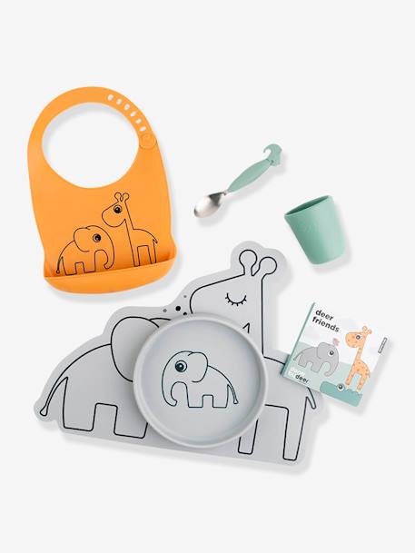 5-Piece Mealtime Set in Silicone, Goodie Box by DONE BY DEER multicoloured 