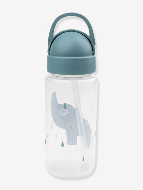Bottle with Hide-Away Straw, DONE BY DEER blue+green+mustard+rose 