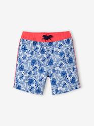 Boys-Swim Shorts with Foliage Print, for Boys