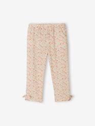 Girls-Cropped Fluid Trousers with Print, for Girls