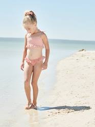 -Bikini with Gingham Print for Girls