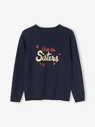 Girls-Top with Message & Iridescent Inscription in Relief, for Girls