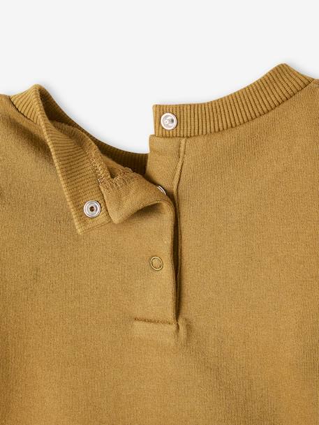 Llama Sweatshirt, in Fleece, for Babies GREEN DARK SOLID WITH DESIGN 