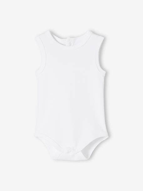 Pack of 5 Bodysuits in Interlock Knit Fabric, for Babies WHITE LIGHT TWO COLOR/MULTICOL 