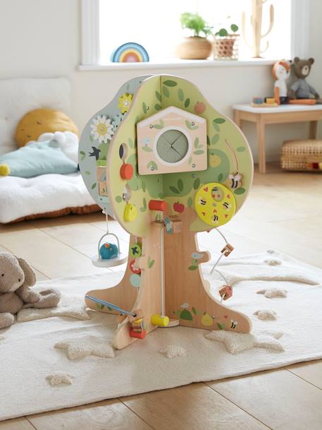 4 Season Activity Tree in FSC®100% Wood green+YELLOW MEDIUM SOLID WTH DESIGN 