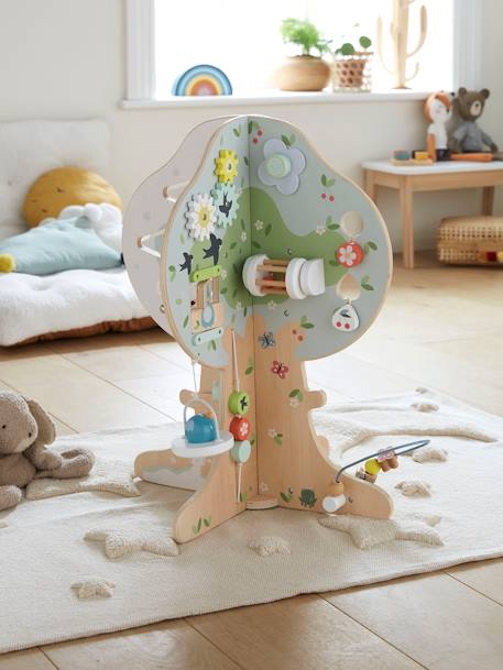 4 Season Activity Tree in FSC®100% Wood green+YELLOW MEDIUM SOLID WTH DESIGN 