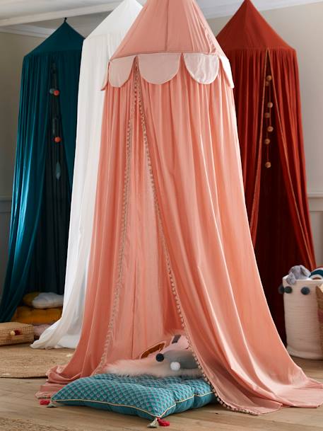 Bed Canopy in Cotton Gauze, Wild Sahara BROWN MEDIUM SOLID 