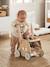 Walker with Seat for Doll, in FSC®100% Wood green+pink 