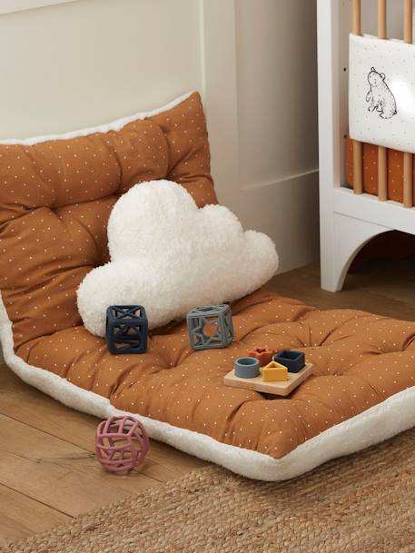 Cloud Cushion, in Sherpa Fabric BEIGE LIGHT SOLID 