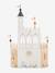 Princess Castle for Fashion Dolls in FSC®100% wood WHITE LIGHT SOLID WITH DESIGN 