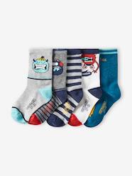 -Pack of 5 Pairs of "Monster" Socks for Boys
