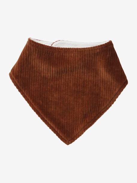 Pack of 2 Bandana-Style Bibs, Little Nomad BROWN LIGHT SOLID 