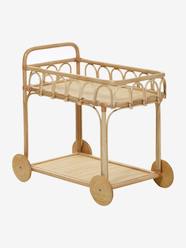 Toys-Role Play Toys-Kitchen Toys-Kitchen Trolley in Rattan, for Dolls