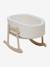 Cradle in FSC®100% Wood & Bouclé Fabric WHITE MEDIUM SOLID 