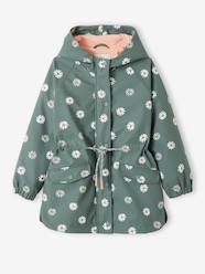 Girls-Coats & Jackets-Hooded Raincoat with Magical Motifs for Girls
