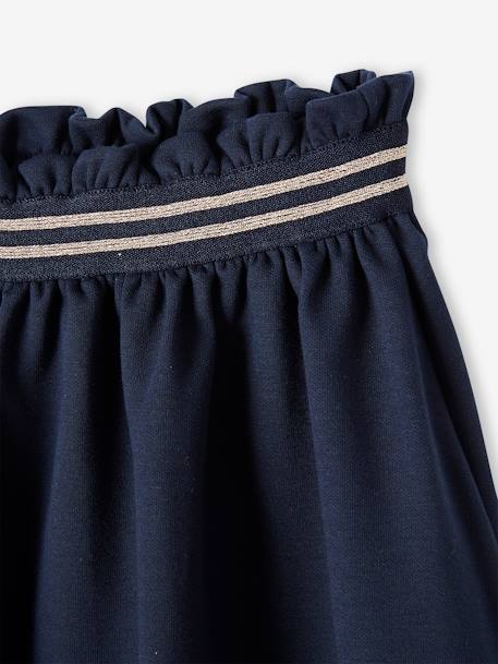 Skirt in Milano Knit Fabric for Girls BLUE DARK SOLID 