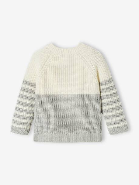 Striped Jumper for Babies WHITE LIGHT SOLID WITH DESIGN 