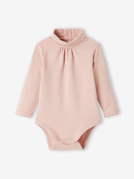 Pack of 2 Long Sleeve Bodysuits with High Neck, for Babies PINK MEDIUM 2 COLOR/MULTICOL 