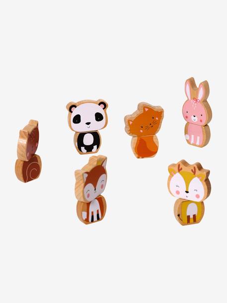 Magnetic Animals - FSC® Certified Wood PINK LIGHT SOLID WITH DESIGN 