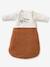 Dual Fabric Baby Sleep Bag with Detachable Sleeves, Little Nomad BROWN MEDIUM SOLID WITH DESIGN 