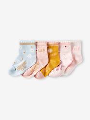 -Pack of 5 Pairs of Socks for Baby Girls