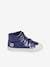 High-Top Trainers with Touch Fasteners for Girls BLUE DARK METALLIZED 
