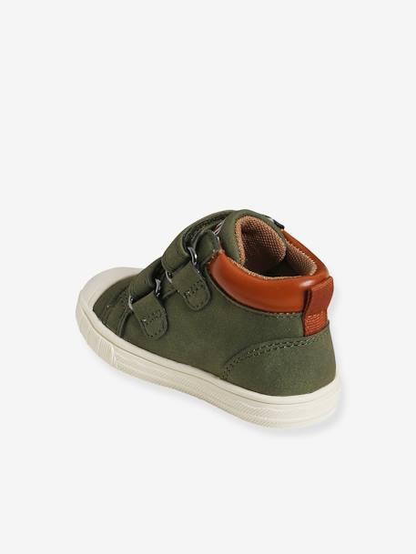 High-Top Unisex Trainers with Touch Fasteners for Babies GREEN MEDIUM SOLID WITH DESIG 