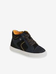 Shoes-Boys Footwear-Trainers-High-Top Leather Trainers with Laces & Zip, for Boys