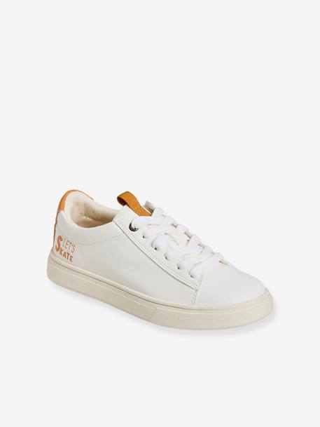 Trainers with Laces & Zips for Boys WHITE LIGHT SOLID WITH DESIGN 