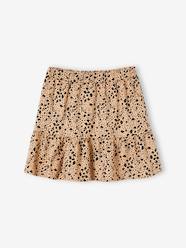 Skirt with Printed Ruffle for Girls